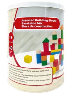 Bote Construccion Madera 40Pz.
