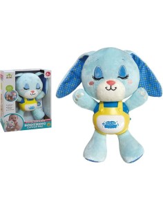 Peluche Conejo Azul con Luces y Música –