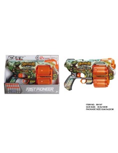 Pistola Fast Dinos con 12 Dardos de Espu
