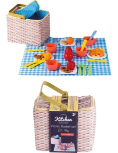 Cesta de Picnic Infantil con Accesorios 