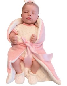 Muñeca de Silicona Niña 34 cm con Toquil
