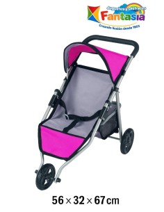 Silla de paseo para muñecas 56×32×67 cm 