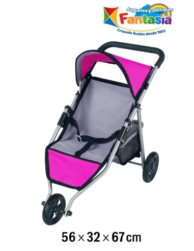 Silla de paseo para muñecas 56×32×67 cm 