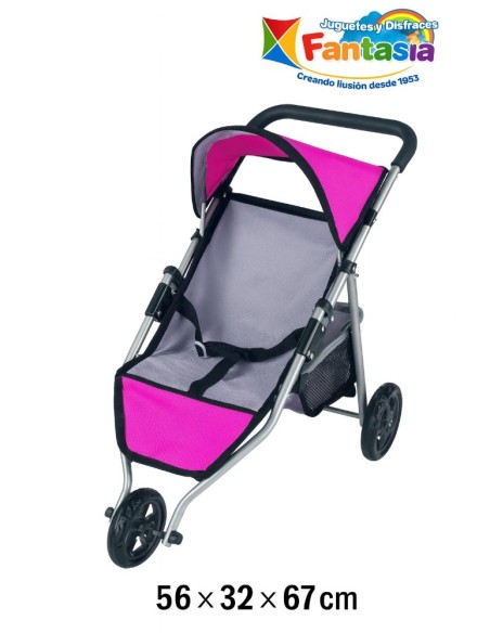 Silla de paseo para muñecas 56×32×67 cm 