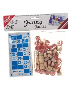 48 Cartones y Fichas Madera para Bingo