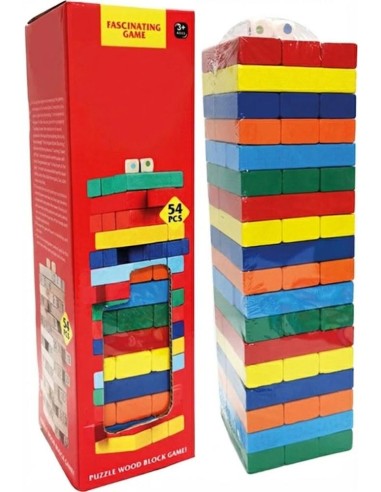 Jenga de Colores 54 Piezas – 29 cm