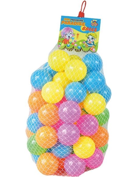 50 Bolas En Red De Colores 7Cm