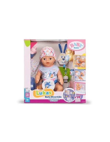 Muñeco Lukas Baño Divertido 36Cm Baby Bo