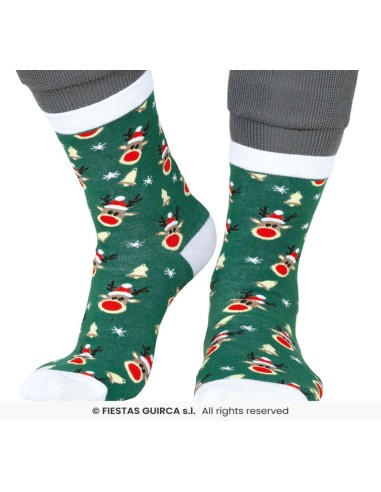 Calcetines navideños renos 37-41