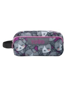 Estuche Agapec - Kitten Rose, 3 comparti