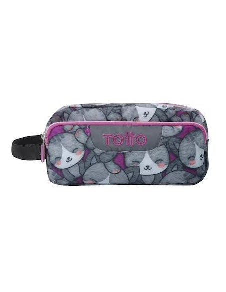 Estuche Agapec - Kitten Rose, 3 comparti