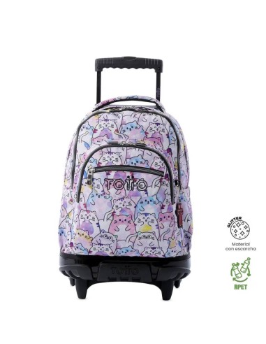 Mochila carro Renglones Glitter - Paws