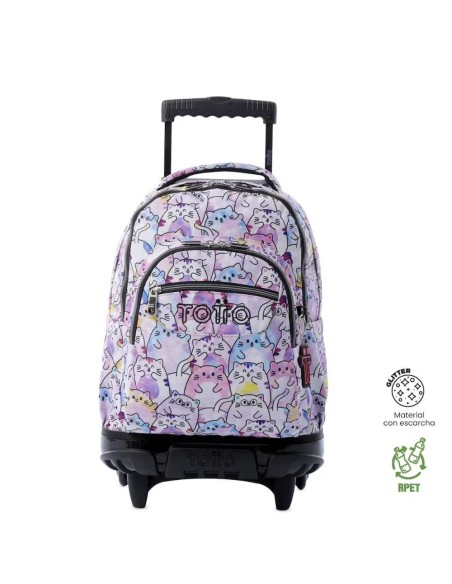 Mochila carro Renglones Glitter - Paws