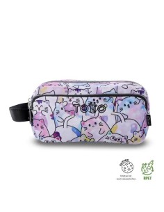 Estuche Agapec Glitter - Paws, 3 compart 2