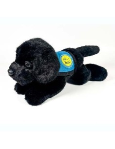 Peluche Perro Labrador Negro Con Chaleco