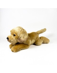 PELUCHE LABRADOR CANELA TUMBADO 25CM
