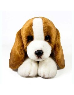 Peluche Basset Hound Tumbado 25cm.