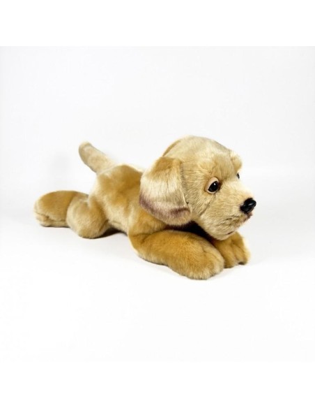 PELUCHE LABRADOR CANELA TUMBADO 25CM