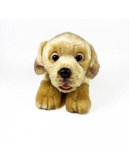 PELUCHE LABRADOR CANELA TUMBADO 25CM