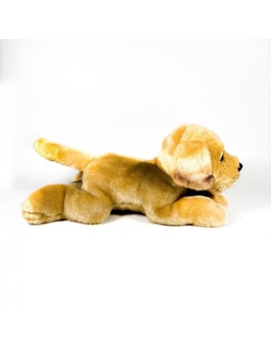 PELUCHE LABRADOR CANELA TUMBADO 25CM