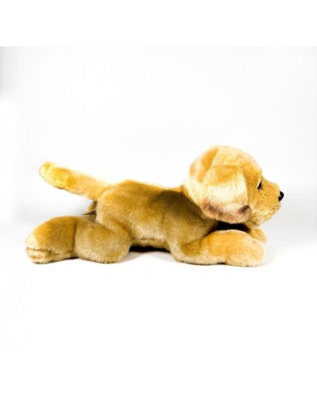 PELUCHE LABRADOR CANELA TUMBADO 25CM