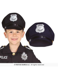 Gorra policia negra infantil