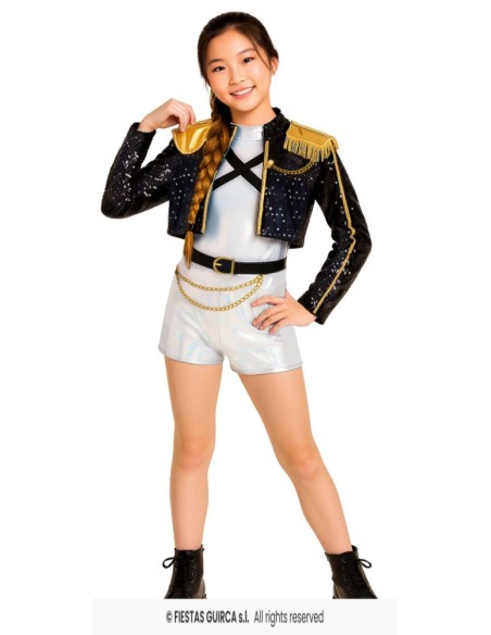 Disfraz Pop-Star Silver GOLDEN 10-12