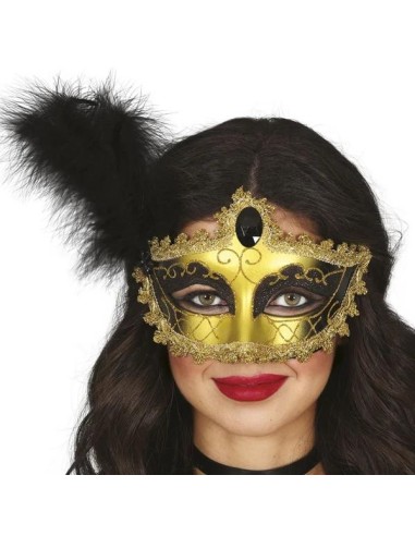 ANTIFAZ ORO/NEGRO CON PLUMA