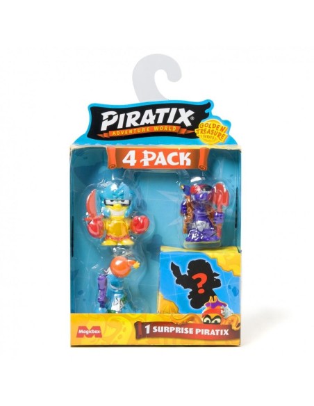 Piratix Golden Treasure Pack 4 figuras 