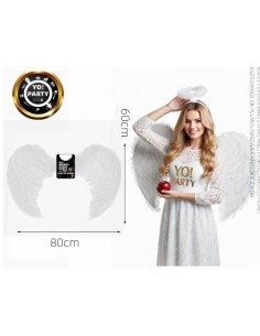 80 * 60 cm alas angel pluma blanco
