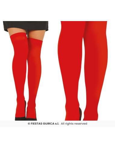 Medias rojas cortas adulto