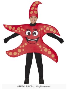 Disfraz estrella de mar roja 7-9 años