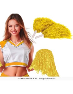 Carton 2 pom-pom amarillo 80 gr