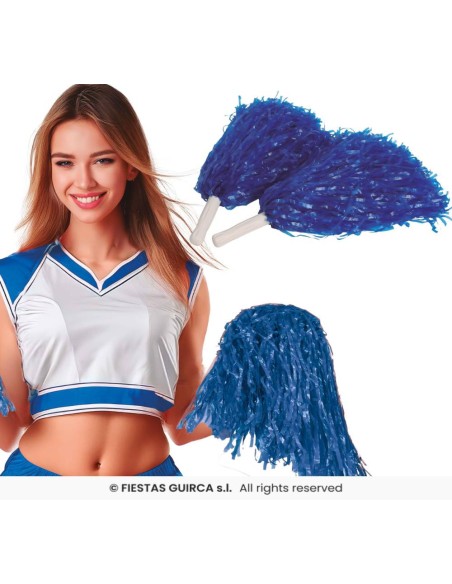 Carton 2 pom-pom azul 80 gr