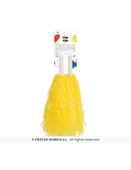 Carton 2 pom-pom amarillo 80 gr
