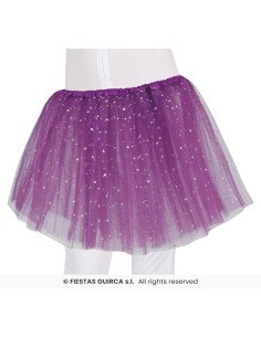 Tutu estrellas 30 cms lila morado