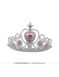Diadema Princesa Plata rosa 2