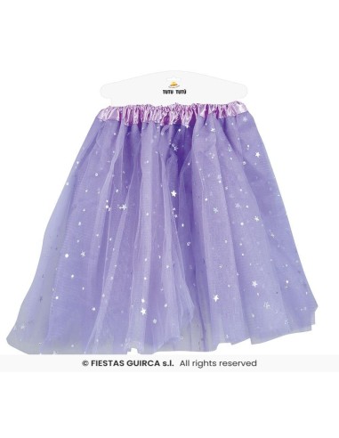 Tutu estrellas 30 cms lila morado