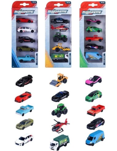 Set de 5 coches Street Cars Majorette