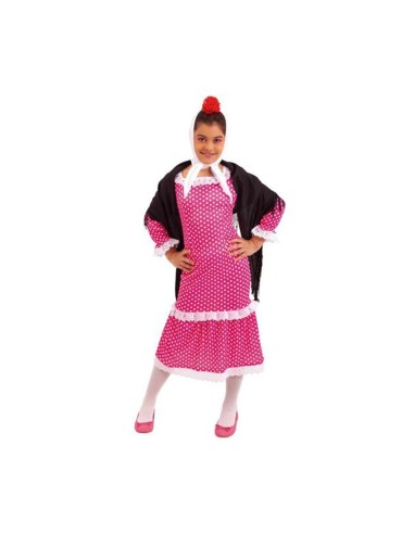 Disfraz chulapa madrileña 8-10 años rosa