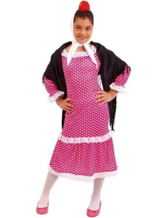 Disfraz chulapa madrileña 4-6 años rosa
