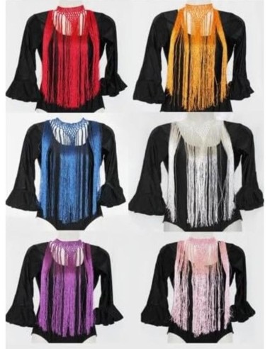 Collar Cuello Flecos Enrejado Gargantill