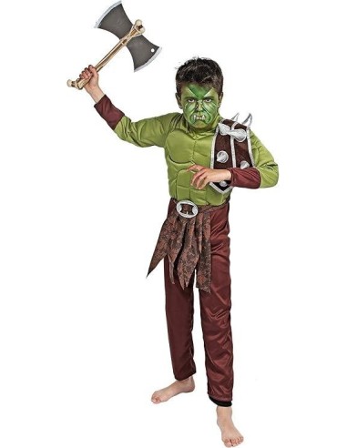 Disfraz Heroe Orco Verde 5-6