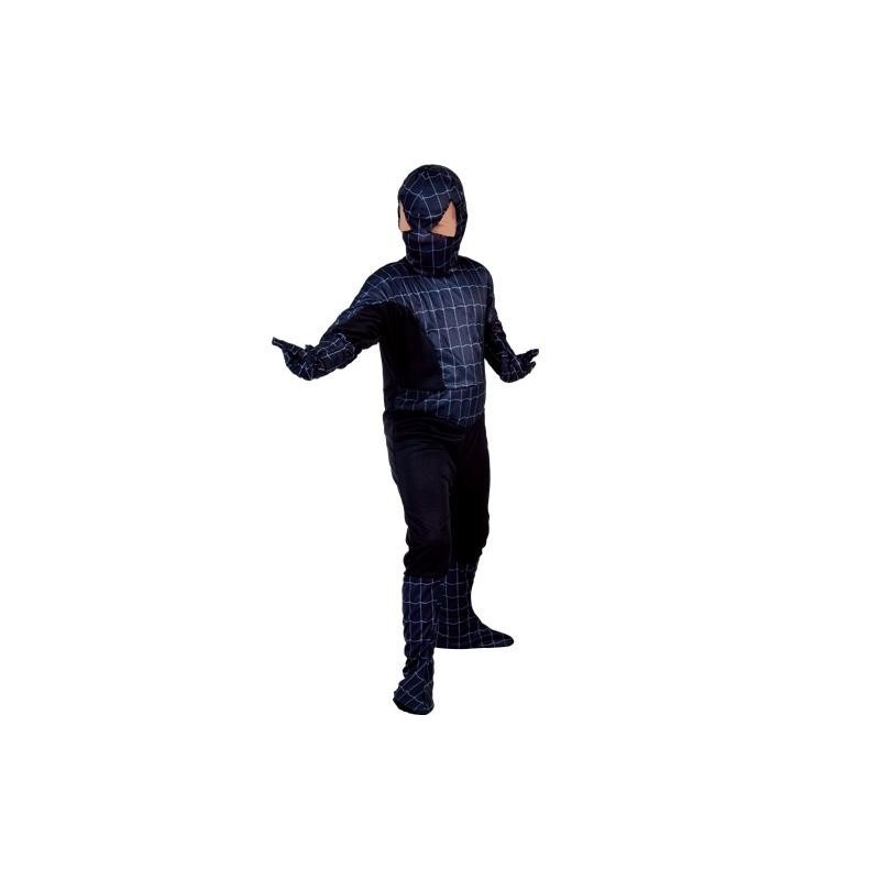 DISFRAZ SPIDER HEROE NEGRO 4-6 AÑOS