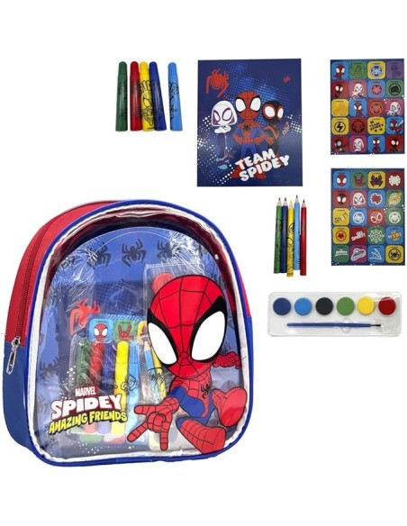 Set Coloreable Mochila Spidey