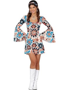 DISFRAZ 70S HIPPIE MUJER (S)