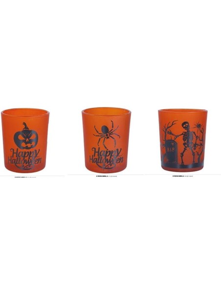 PACK 3 VASOS HALL. NARANJA DE CR