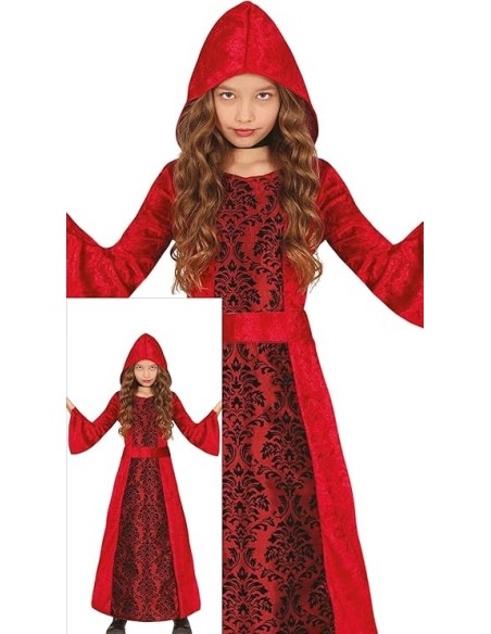 DISFRAZ BRUJA CON CAPUCHA ROJO 7-9 Años