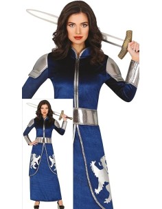 DISFRAZ MUJER GUERRERA MEDIEVAL AZUL(S)