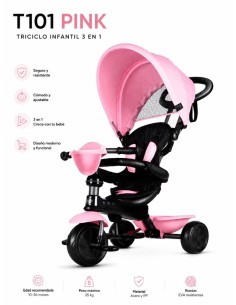 Triciclo ranger qplay Rosa